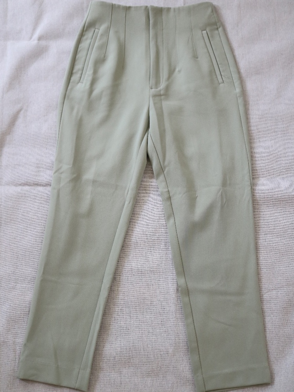 Stradivarius Women’s Sage Green Slim Trouser Slacks US 4 EU 36 New With Tags